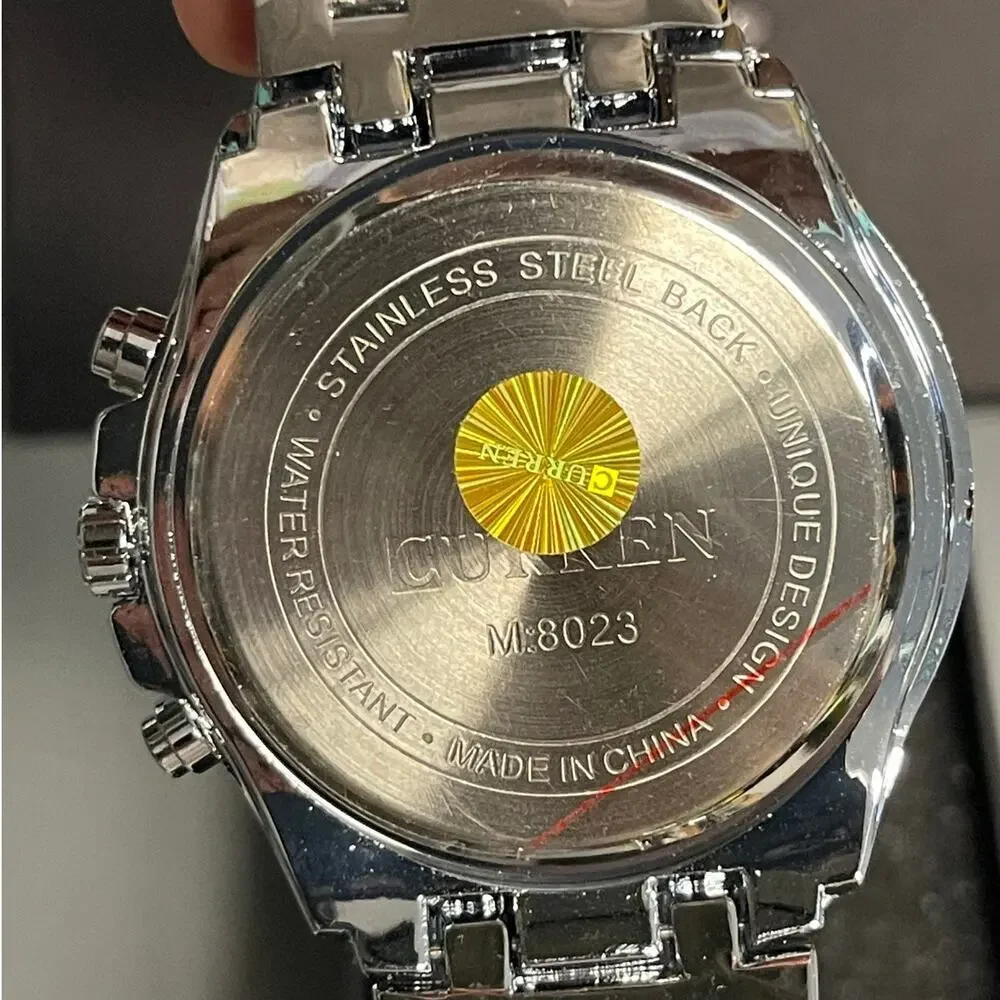 NWT CURREN 8023 Men's Wristwatch Quartz Stainless Steel Band